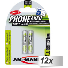 Ansmann 12x2 Ansmann maxE NiMH bat. Micro AAA 550 mAh DECT PHONE