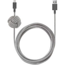 Native Union Night Cable USB-A to Lightning 3m Zebra