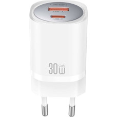 XO Wall charger XO CE21, 30W, GaN, 1x USB-C, 1x USB-A