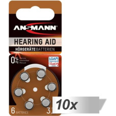 Ansmann 10x6 Ansmann Zinc-Air 312 (PR41) Hearing Aid Batteries