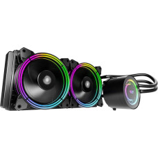 Darkflash PC Water Cooling AiO Darkflash TR240 RGB 2x 120x120 (black)