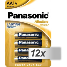 Panasonic 12x4 Panasonic Alkaline Power Mignon LR6 AA