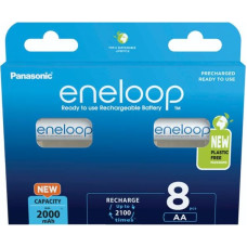 Eneloop 1x8 Panasonic Eneloop Mignon AA 2000mAh Ni-MH       BK-3MCDE/8BE