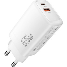 Essager Wall charger USB-C+USB-A 65W Essager GaN (white)