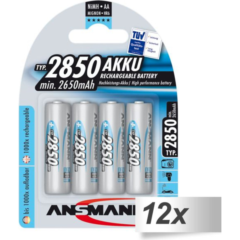 Ansmann 12x4 Ansmann NiMH bat. 2850 Mignon AA 2650 mAh