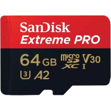 Sandisk microSDXC           64GB Extreme Pro A2 C10 V30 UHS-I U3