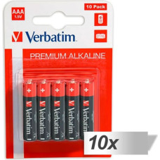 Verbatim 10x10 Verbatim Alkaline battery Micro AAA LR 03            49874