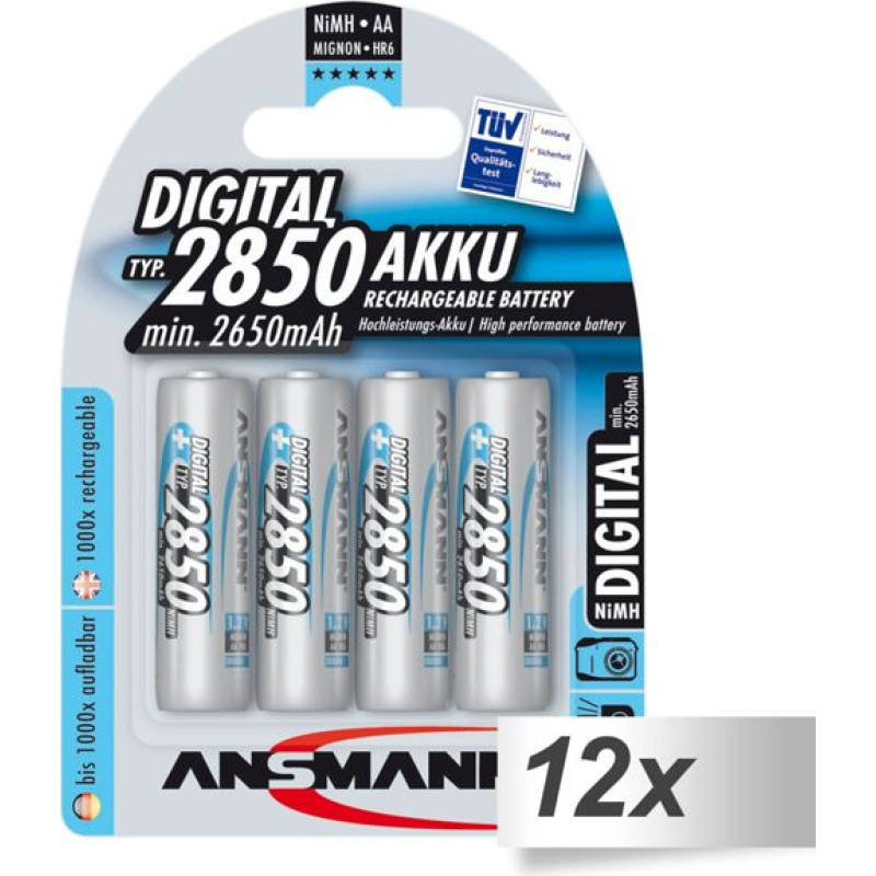 Ansmann 12x4 Ansmann NiMH bat. 2850 Mignon AA 2650 mAh DIGITAL