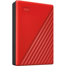 Western Digital External HDD|WESTERN DIGITAL|My Passport|6TB|USB 2.0|USB 3.2|Red|WDBR9S0060BRD-WESN